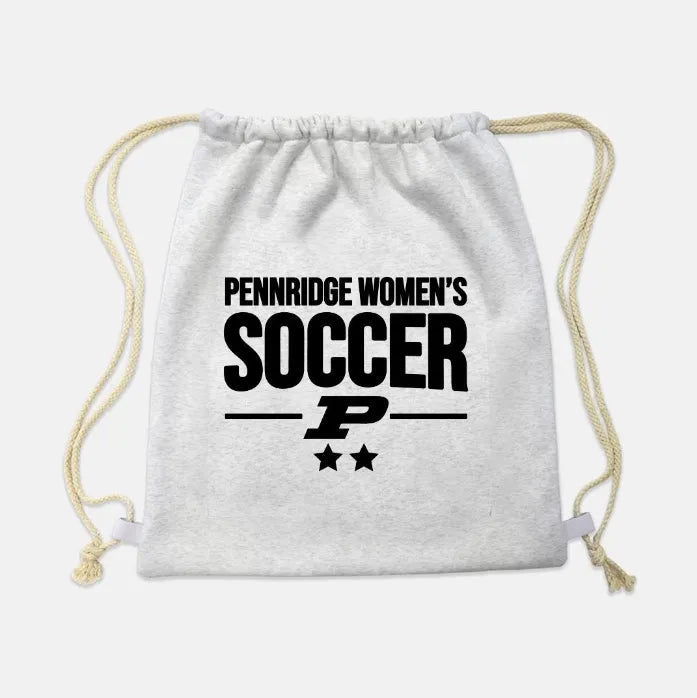 Pennridge Women's Soccer Drawstring Sweatshirt Bag Black Backback