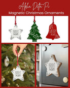 Alpha Delta Pi Wood Christmas Ornaments / Magnets (Set of 3) Holiday Ornaments