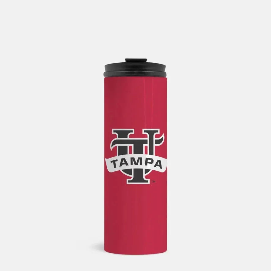 University of Tampa Thermal Tumbler 16 oz. - UTampa Banner Black Red Drinkware