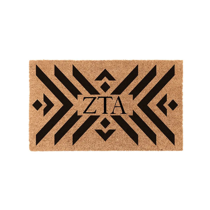 Zeta Tau Alpha Coir Doormat - Boho Door Mats