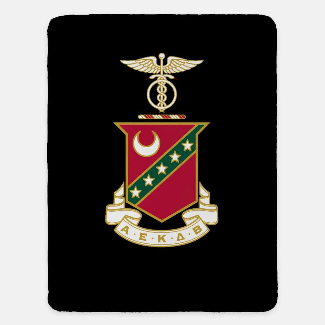 Kappa Sigma XL 60x80 Blanket - Crest Black FC Throw Blankets
