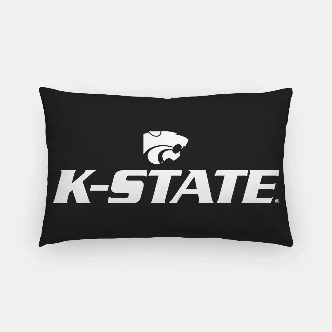 K-STATE Lumbar Pillow Cover Black Pillow Covers