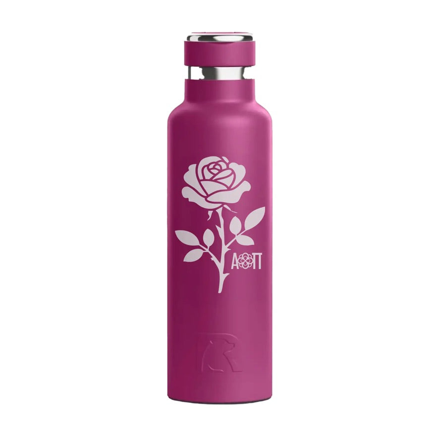 Alpha Omicron Pi RTIC 20 oz Journey Ceramic Lined Water Bottle -Rose