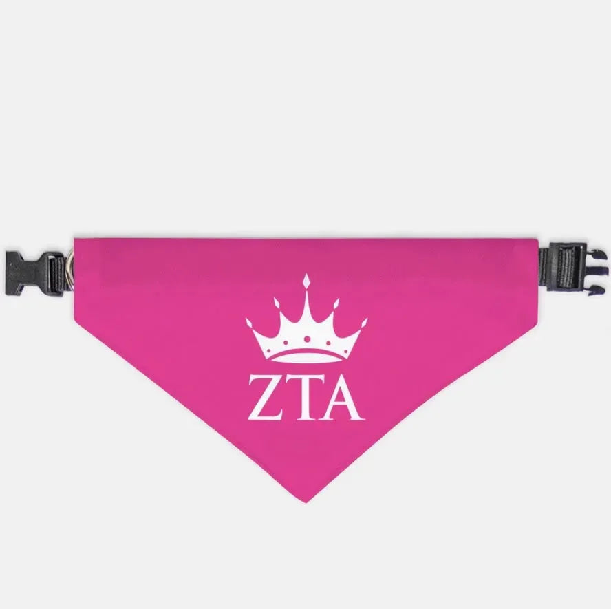Zeta Tau Alpha Pet Bandana Pink Pet Bandanas