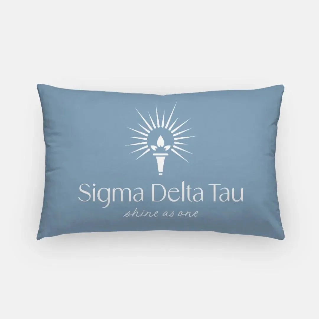 Sigma Delta Tau Lumbar Pillow Cover Droplet Blue Pillow Covers