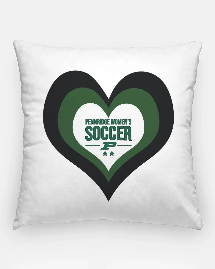 Pennridge Women's Soccer Heart 18" Pillow Cover Pillow Covers