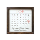 Gamma Phi Beta Personalized Big Little Calendar Framed Sign - 12x12