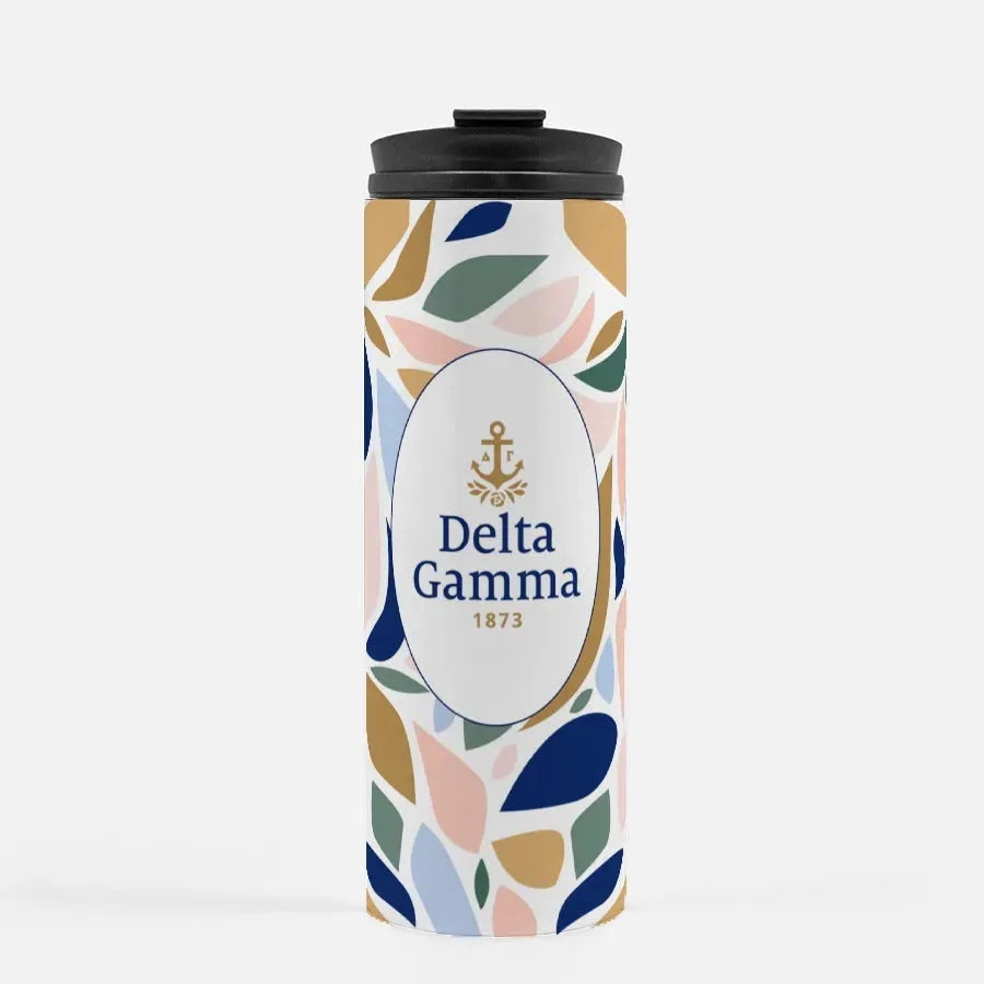 Delta Gamma Flat Leaves Thermal Tumbler 16 oz. Drinkware