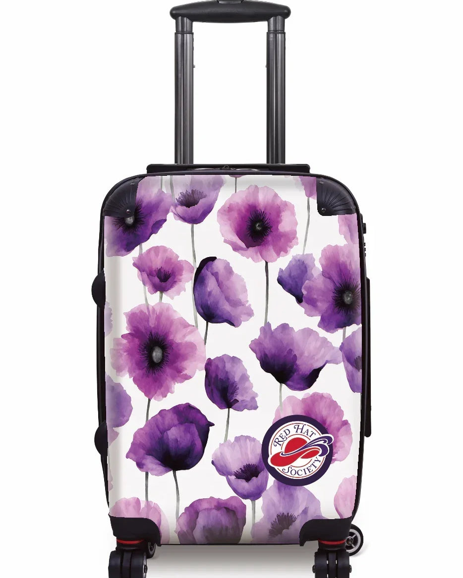 Red Hat Society Carry-on Luggage - Purple Petals Suitcases