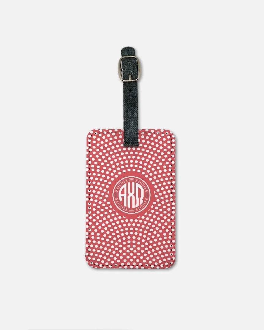 Alpha Chi Dots Luggage Tag (Set of 2) | AXO Travel Accessories | Gifts
