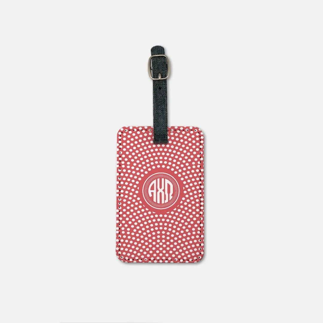 Alpha Chi Dots Luggage Tag (Set of 2) | AXO Travel Accessories | Gifts