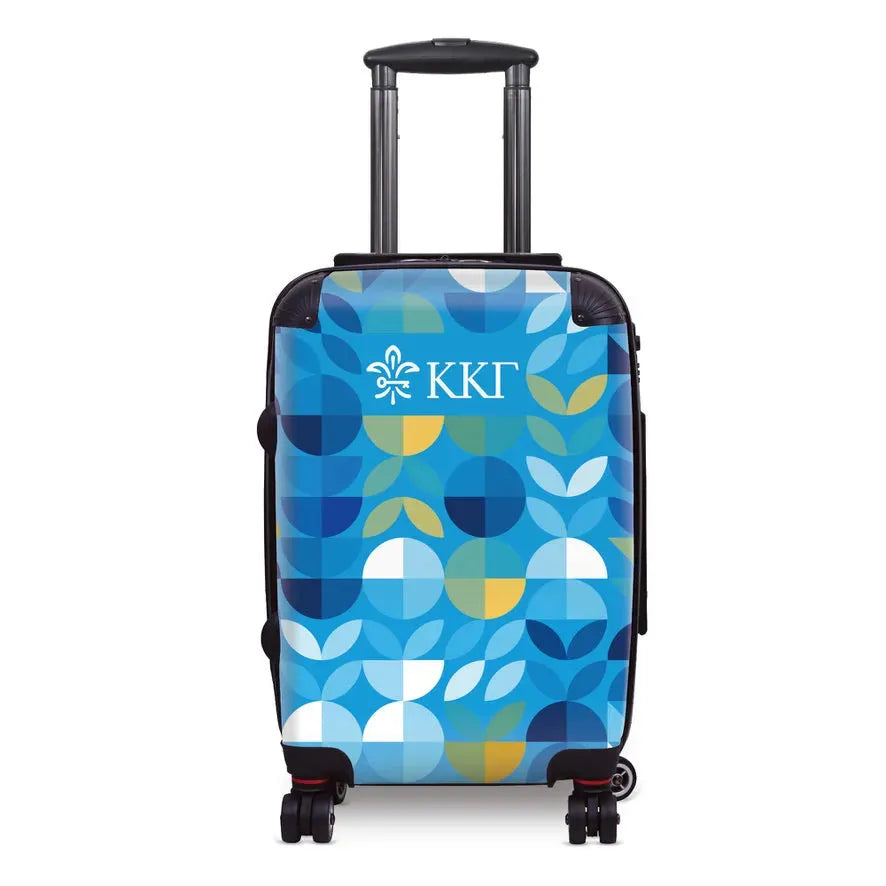 Kappa Kappa Gamma Carry-on Suitcase - Geo Petals Blue Suitcases