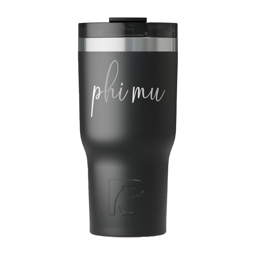 Phi Mu RTIC 20 oz Essential Ceramic Lined Tumbler - Script