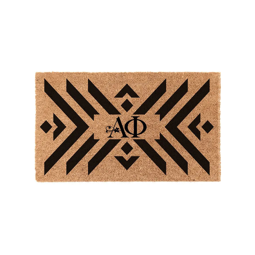 Alpha Phi Coir Door Mat - Boho Door Mats