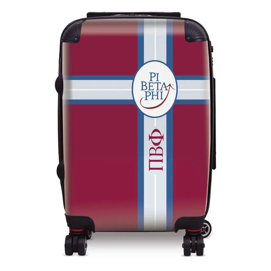 Pi Beta Phi Carry-on Suitcase - Cross Stripe Suitcases