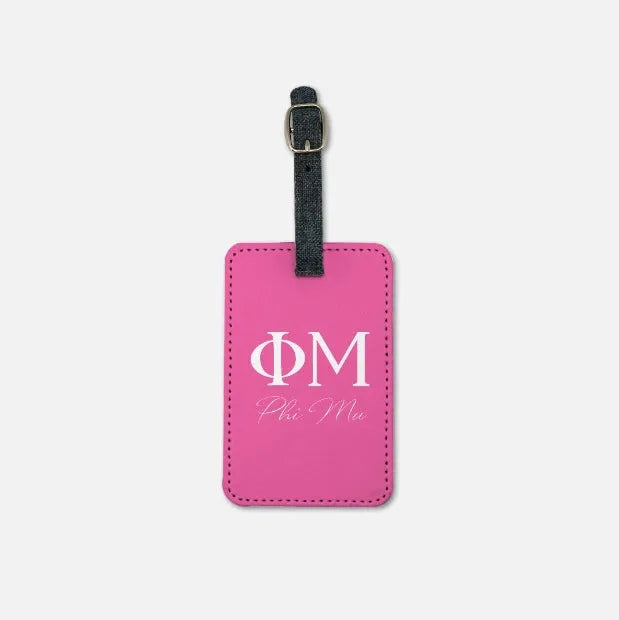 Phi Mu Luggage Tag (Set of 2) Carnation Luggage Tags