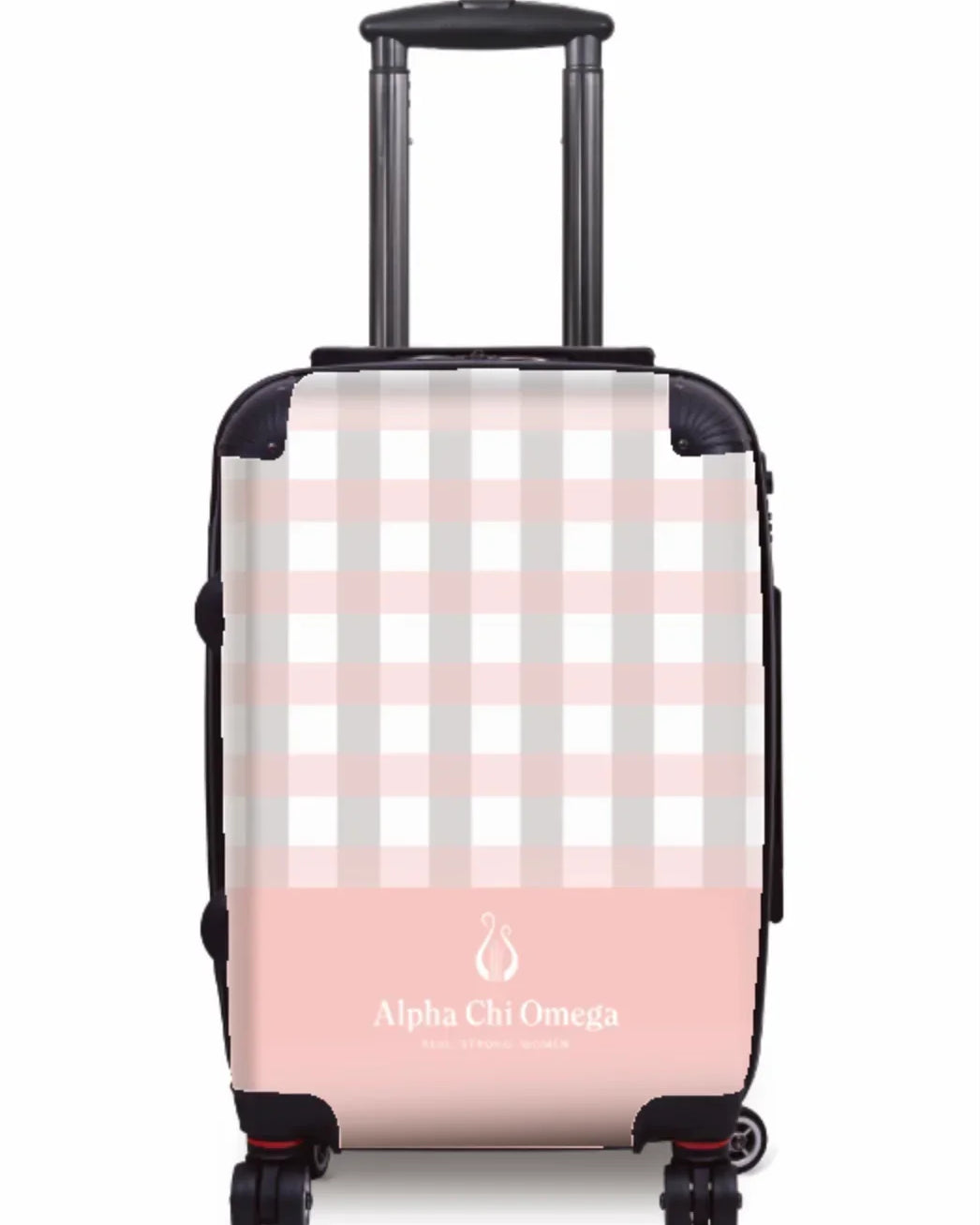 Alpha Chi Omega Carry-on Luggage - Gingham Hera Suitcases