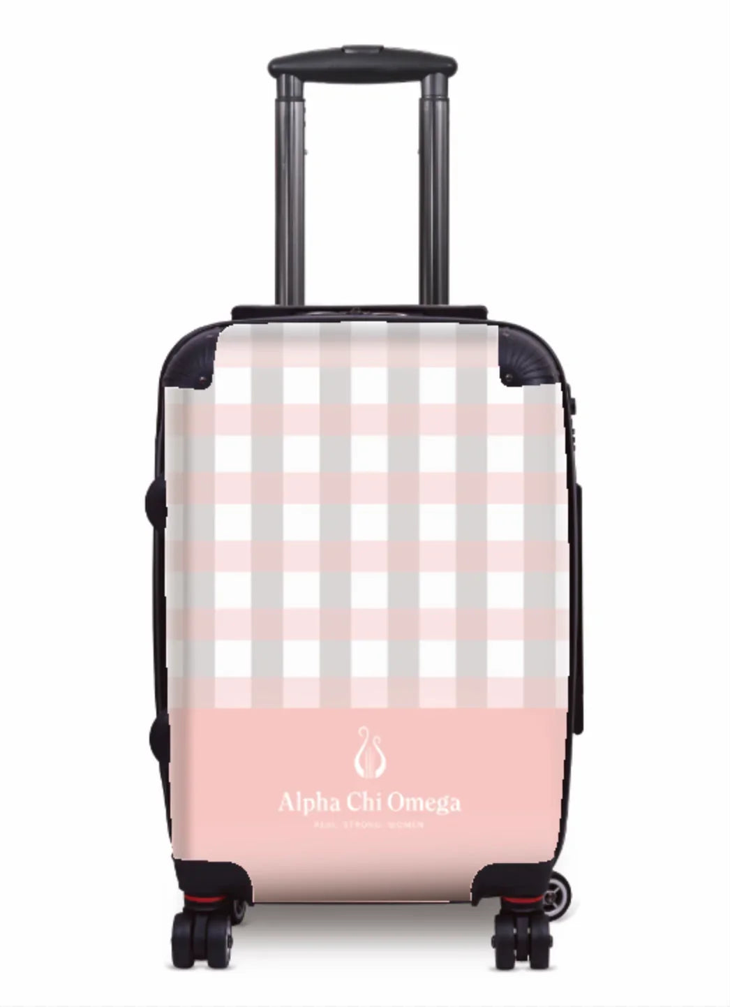 Alpha Chi Omega Carry-on Luggage - Gingham Hera Suitcases