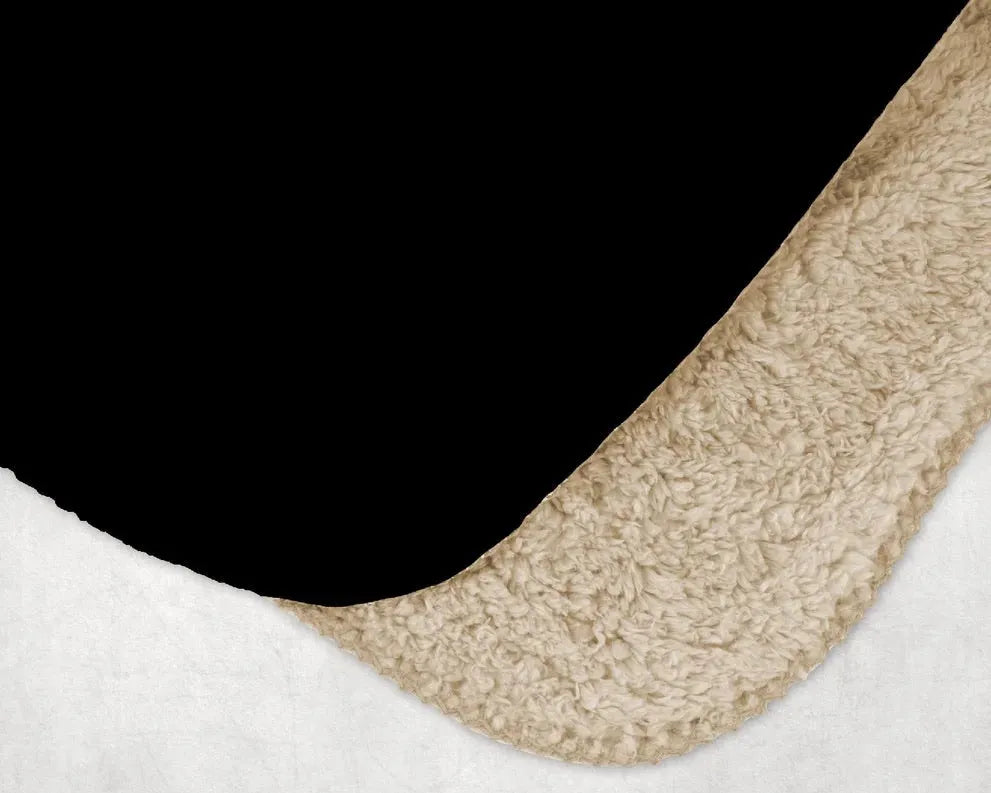 Phi Chi Theta XL 60x80 Sherpa Blanket - Black Crest Throw Blankets