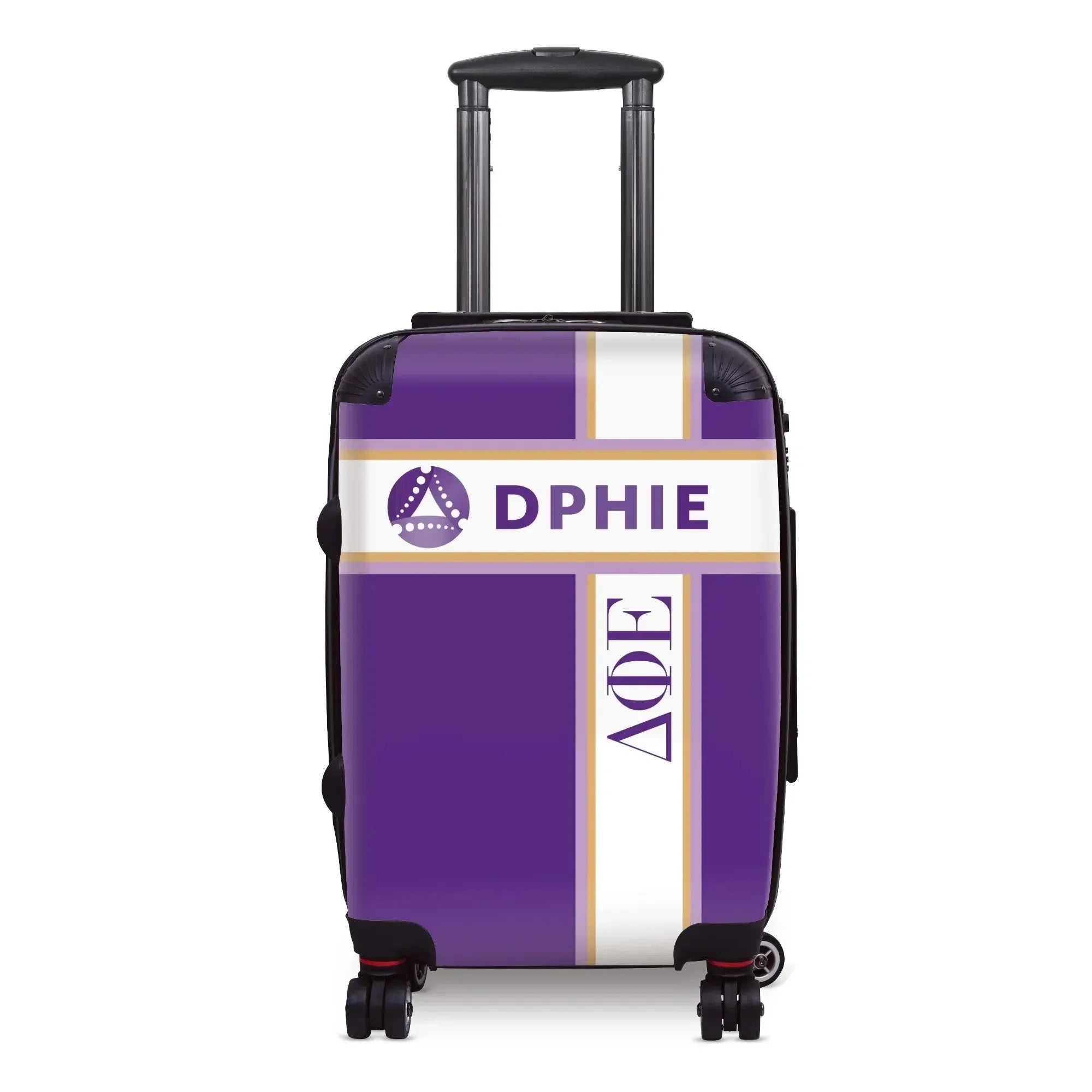 Delta Phi Epsilon Carry-on Suitcase - Cross Stripe Suitcases