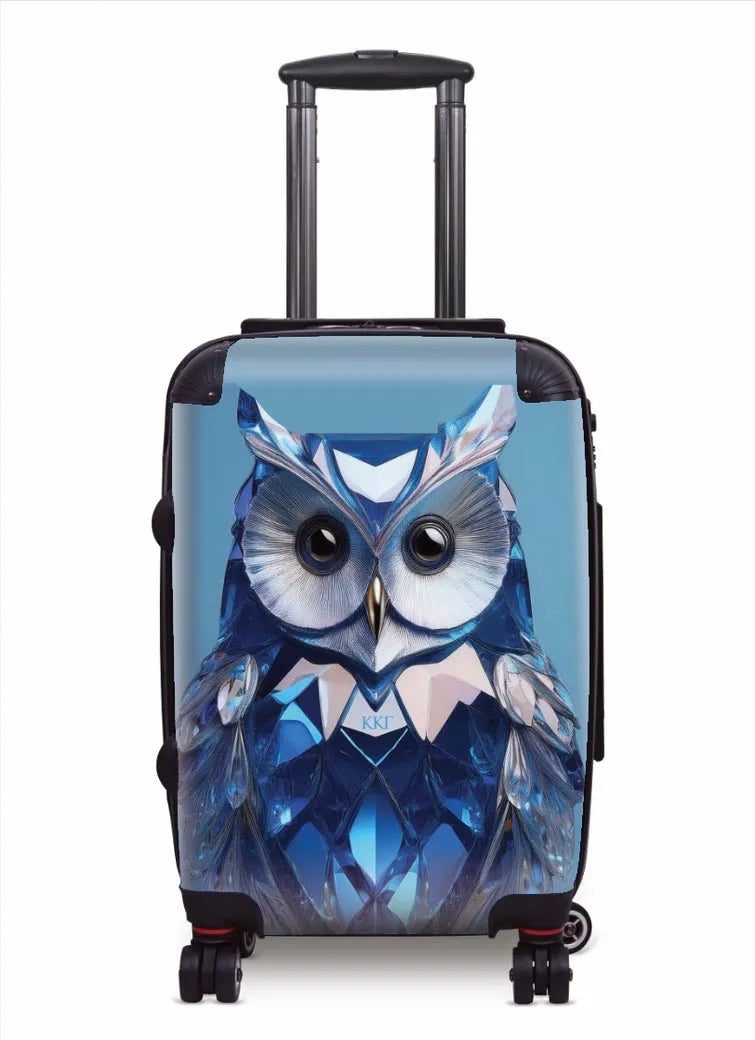 Kappa Kappa Gamma Carry-on Suitcase - Jeweled Owl Suitcases