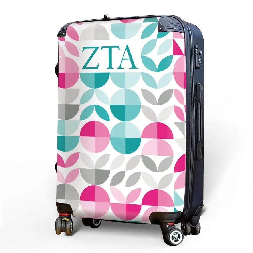 Zeta Tau Alpha Carry-on Suitcase - Geo Petals Suitcases