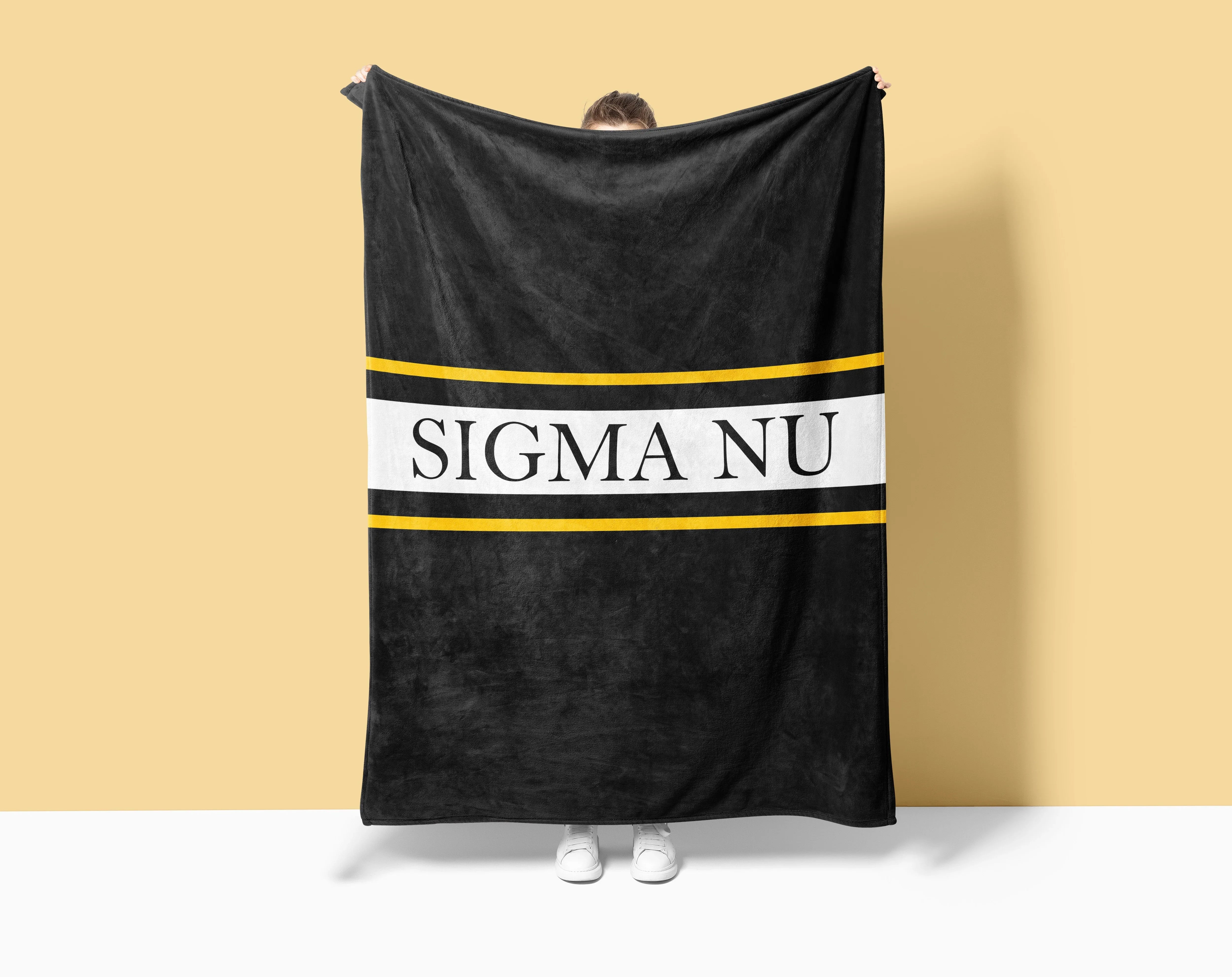 Sigma Nu Sherpa Blanket XL 60x 80 - Center Band | Sig Nu Gifts & Decor