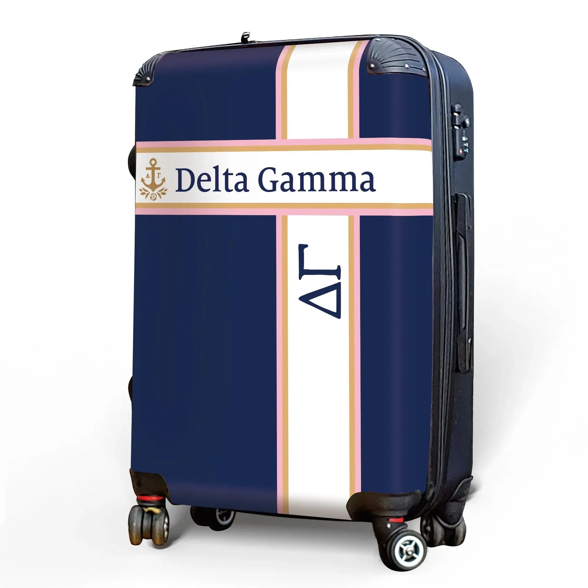Delta Gamma Carry-on Suitcase - Cross Stripe Suitcases