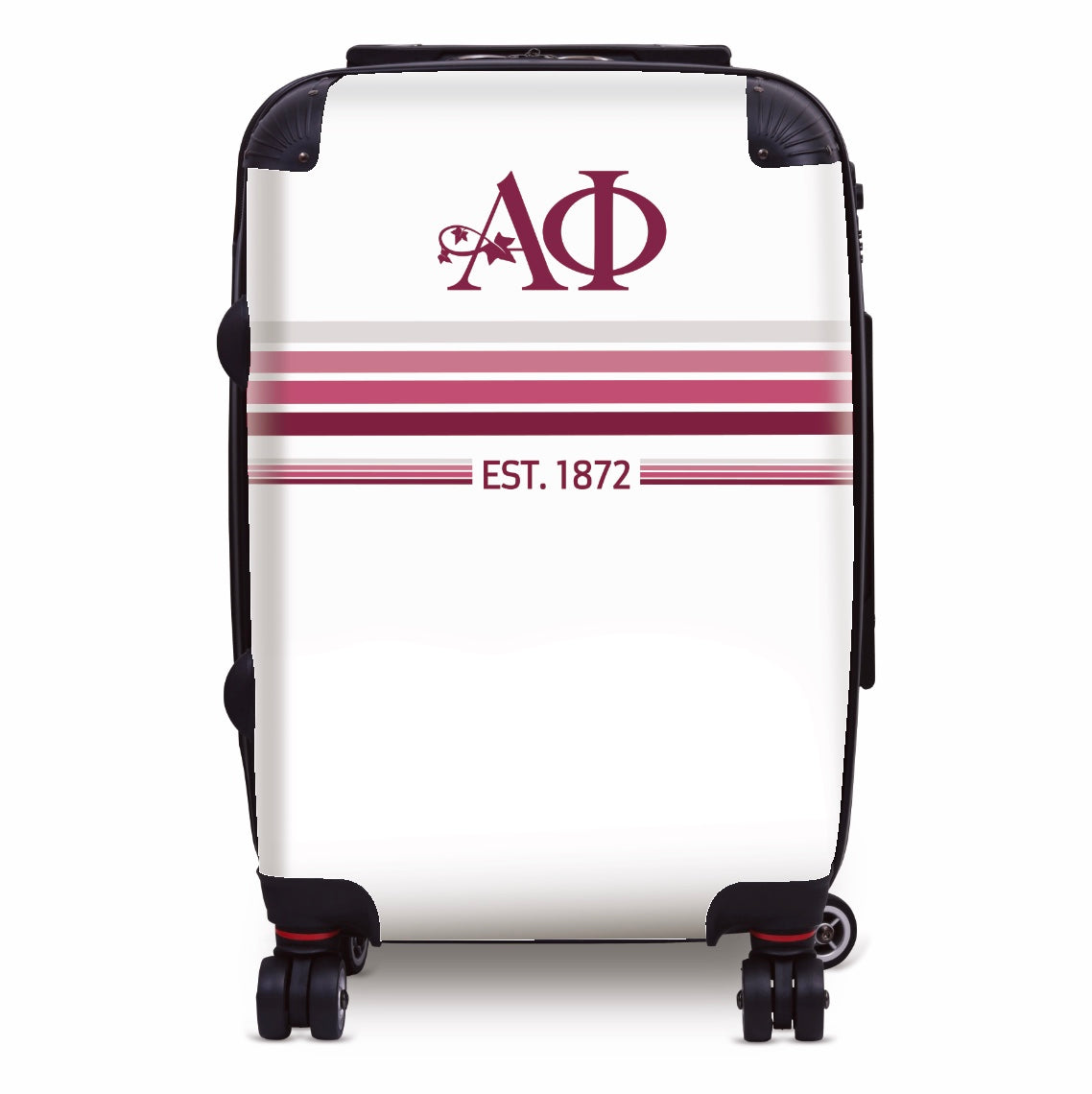 Alpha Phi Carry-on Luggage - Preppy Stripes Suitcases