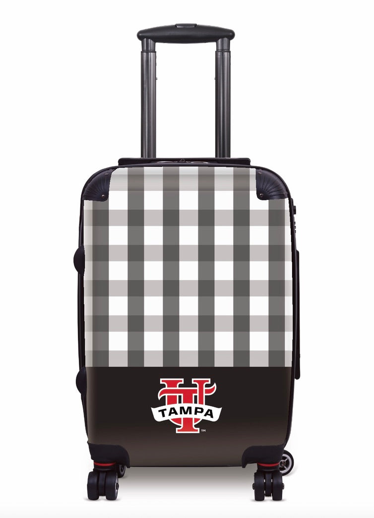 Tampa Spartans Carry-on Luggage - Gingham Black Suitcases