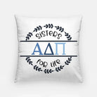 Alpha Delta Pi 18" Throw Pillow Cover - Sisters for Life Pillow Covers