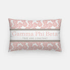 Gamma Phi Beta Blush Carnation Lumbar Pillow Cover Pillow Covers