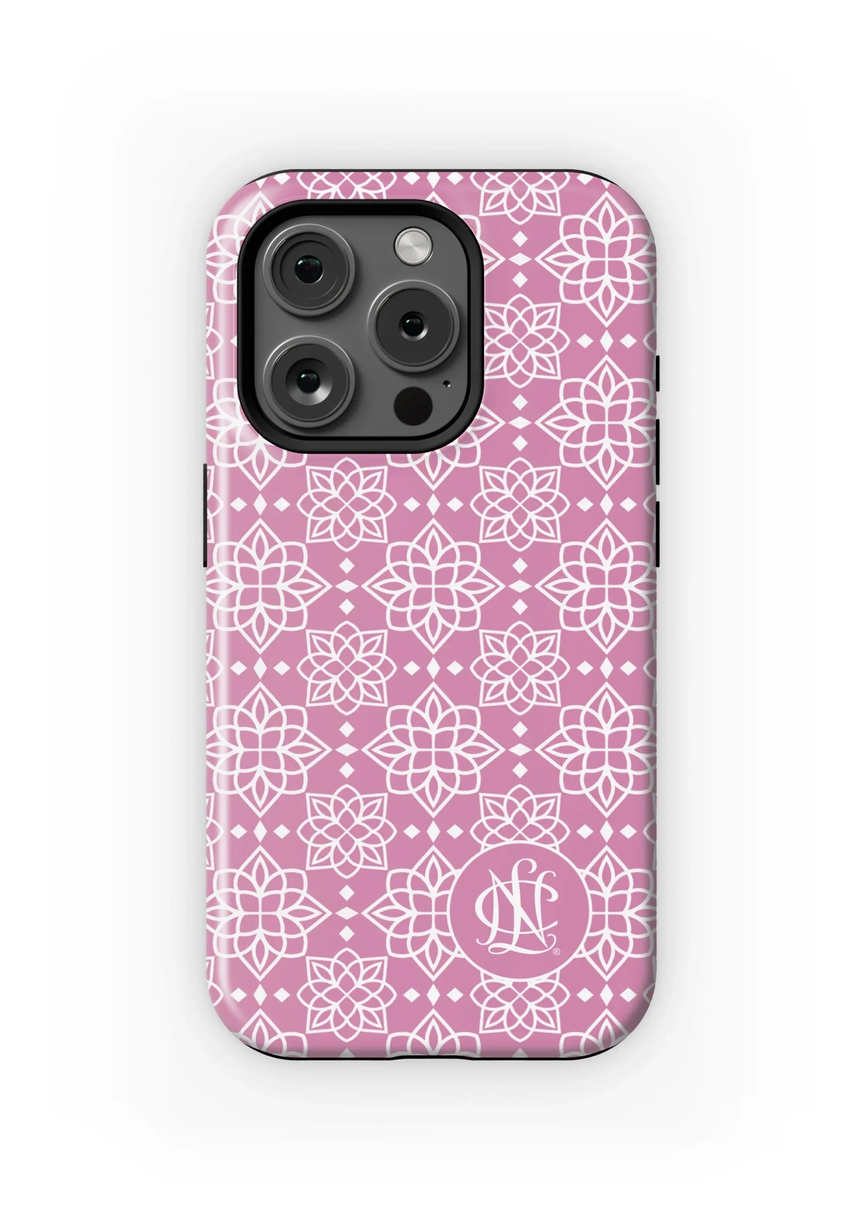National Charity League iPhone 16, 15, 14 Mobile Phone Case Pink Ornate