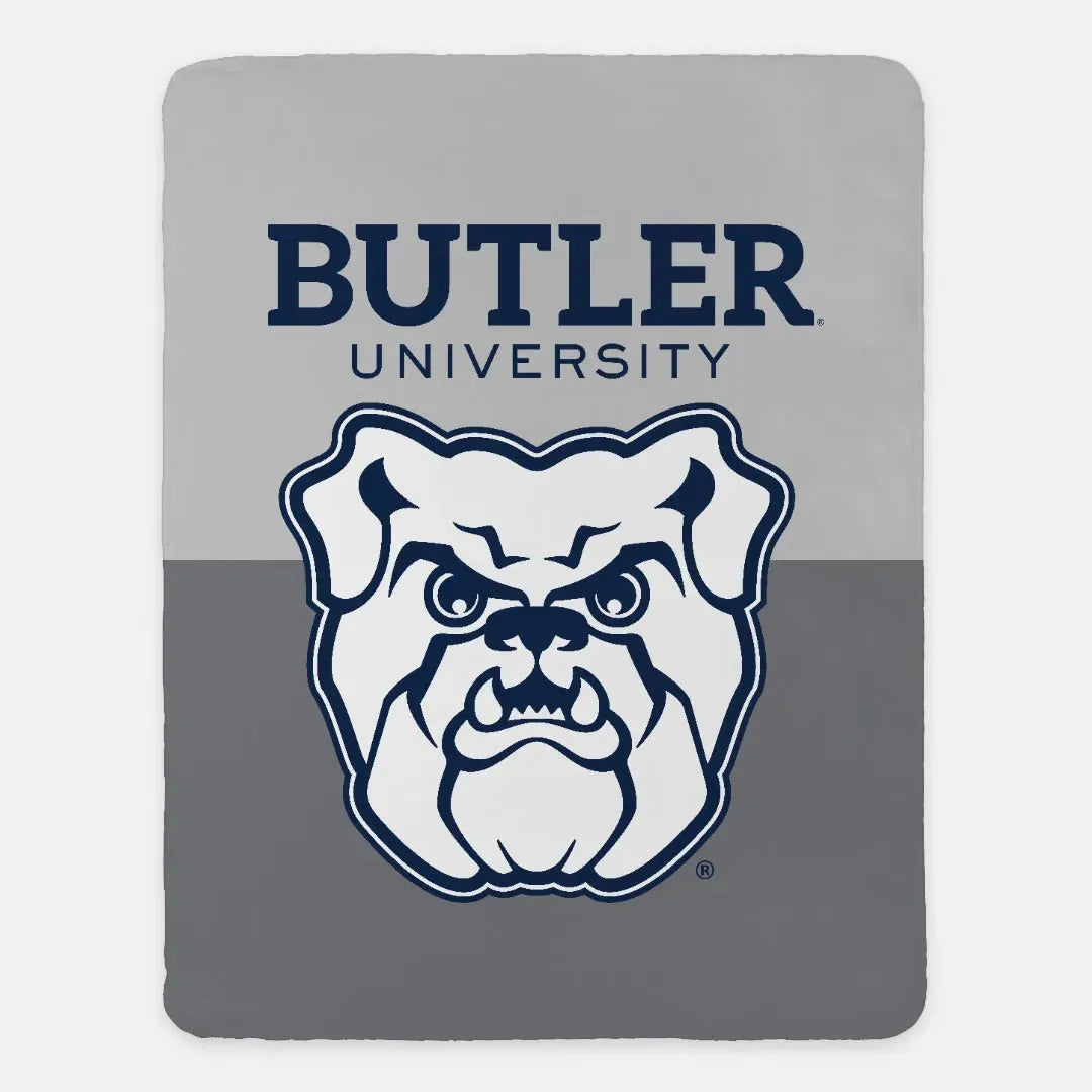 Butler University Sherpa Blanket - Color Split XL 60x80 Throw Blankets