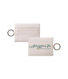 Alpha Sigma Tau Vegan Saffiano Leather Cardholder - Traditional Travel Wallet