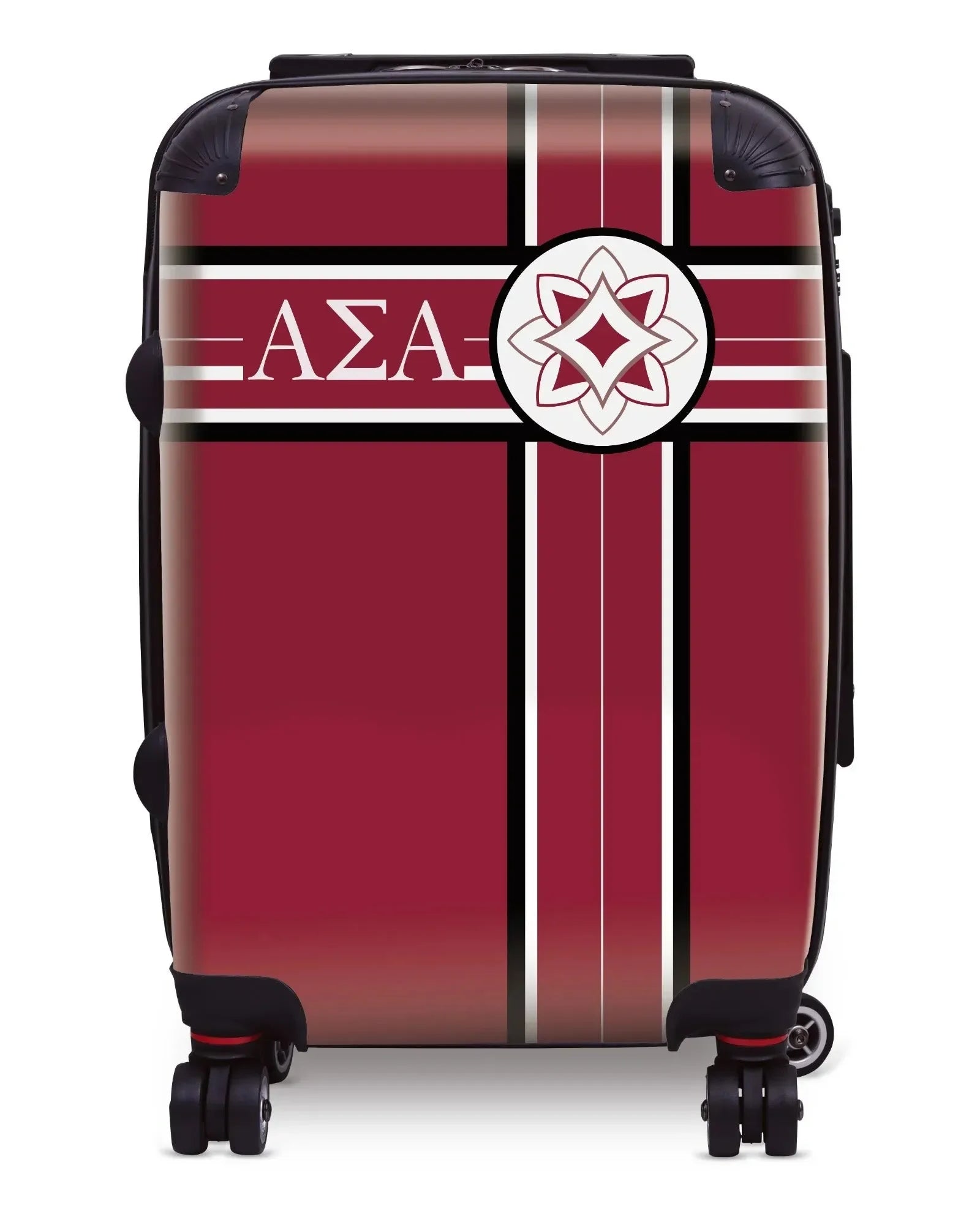 Alpha Sigma Alpha Carry-on Suitcase - Cross Stripe Suitcases