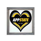 APP STATE 12x12 Wood Framed Sign - Heart Weathered Gray Wall Art & Signs