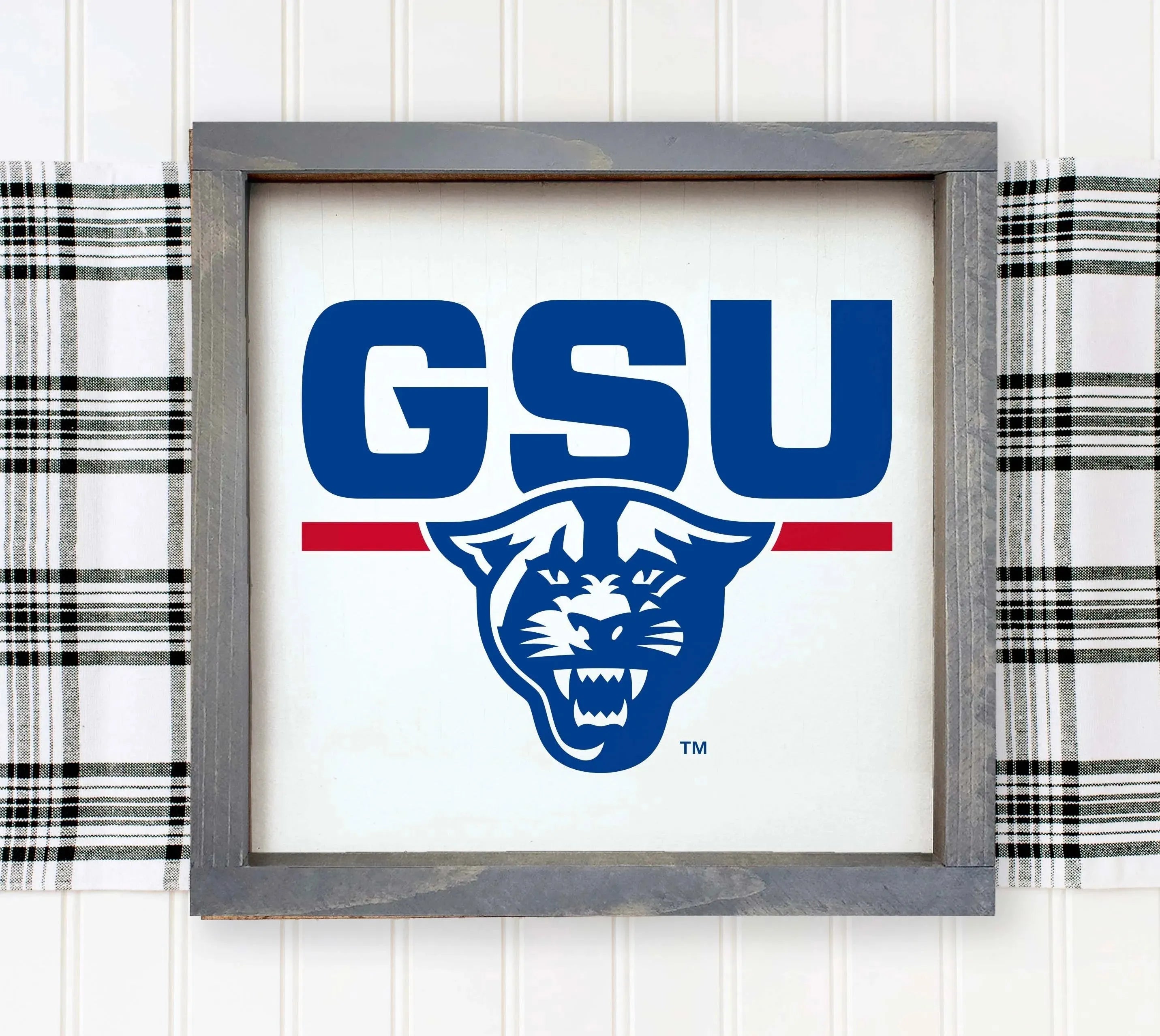 GSU 12x12 Wood Framed Sign Wall Art & Signs
