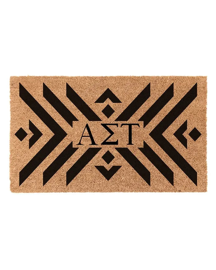 Alpha Sigma Tau Coir Doormat - Boho Door Mats