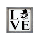 APP STATE 12x12 Wood Framed Sign - Yosef "LOVE" Weathered Gray Wall Art & Signs