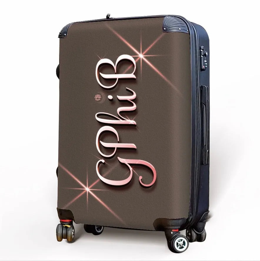 Gamma Phi Beta Carry-on Suitcase - Blush Chrome Suitcases