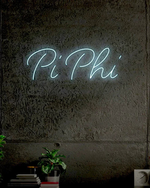 Pi Phi LED Neon Script Sign w/ Dimmer Neon Signs