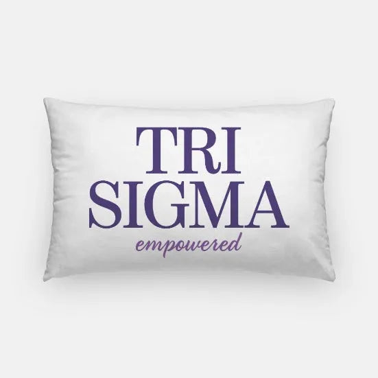Tri Sigma Traditional Lumbar Throw Pillow Cover Full Color Pillow Covers