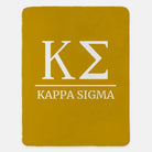 Kappa Sigma XL 60x80 Sherpa Throw Blanket Gold Throw Blankets