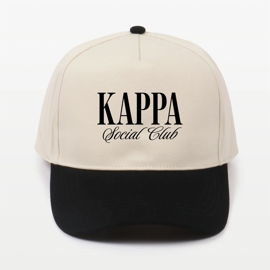 Kappa Social Club Embroidered Two-Tone Baseball Cap | KKG Gifts
