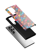 Kappa Delta Samsung Galaxy 24, 23 Mobile Phone Case - Gray Check Mobile Phone Cases