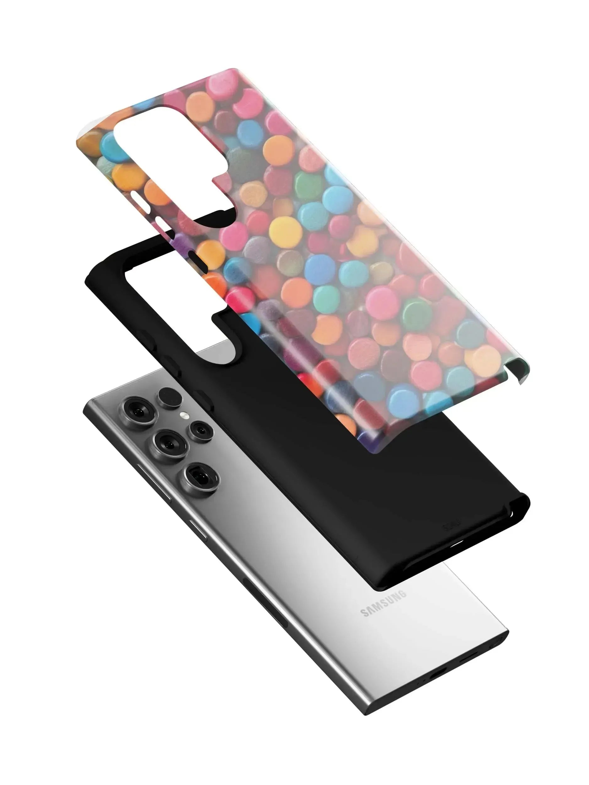 Chi Omega Samsung Galaxy 24, 23 Mobile Phone Case - Gray Check Mobile Phone Cases