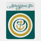 Alpha Sigma Tau XL 60x80 Sherpa Throw Blanket - Bullseye Throw Blankets