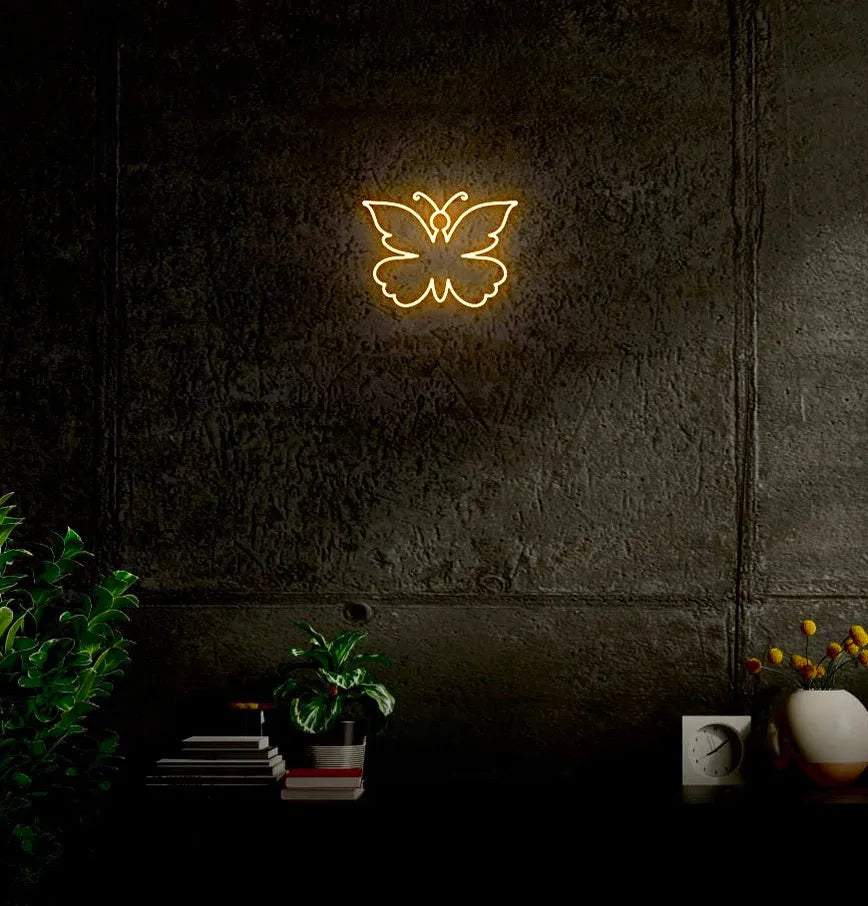 Butterfly LED Neon Sign w/ Dimmer Small Neon Signs
