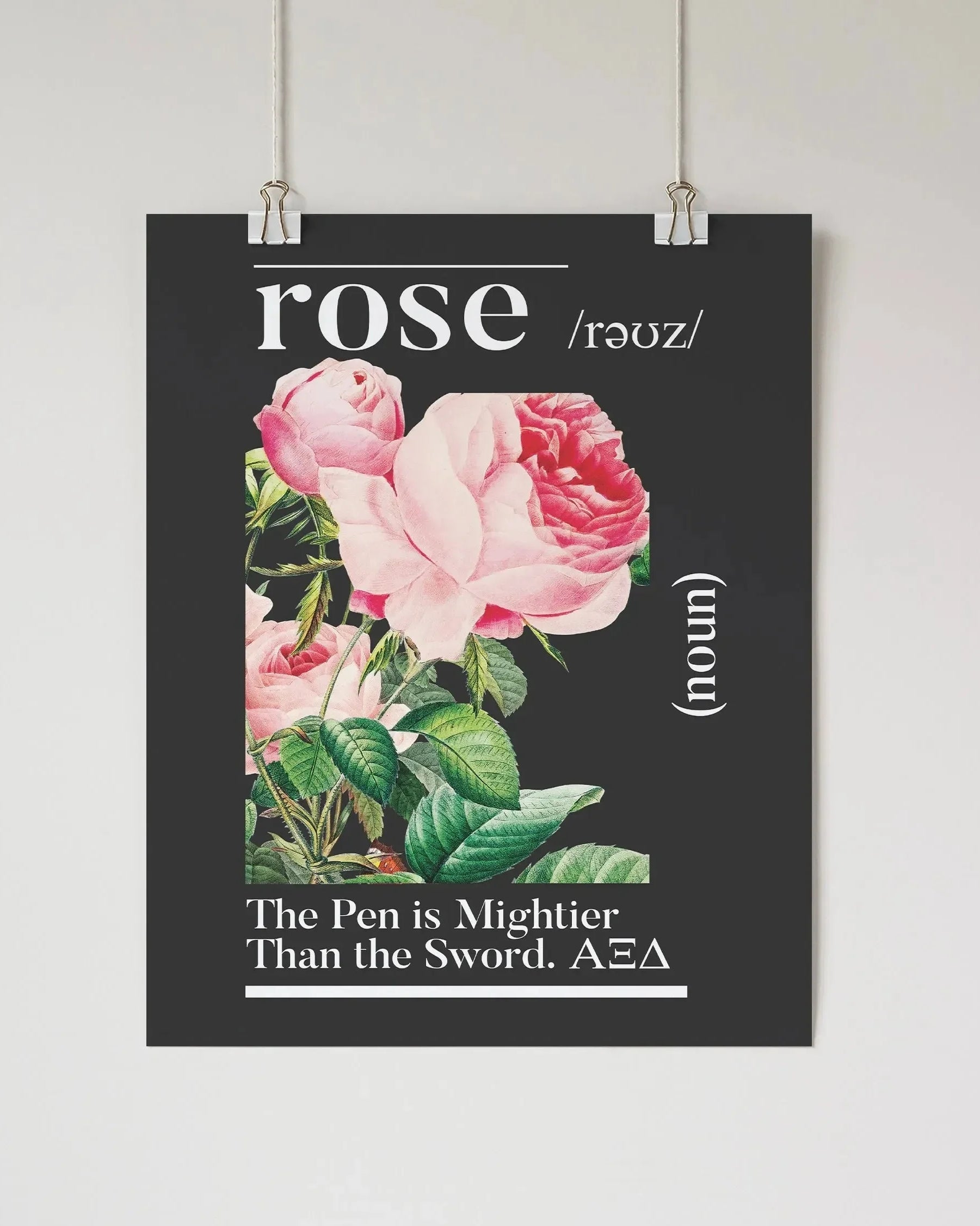 16"x20" Alpha Xi Delta Poster - Rose Definition Wall Art & Signs